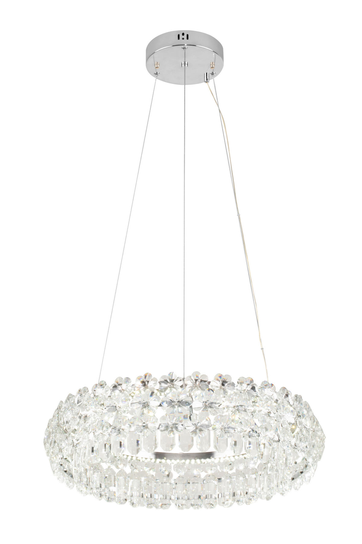 ZÁVĚSNÉ LED SVÍTIDLO, 60/150 cm  - čiré, Design, kov/sklo (60/150cm) - Glandor