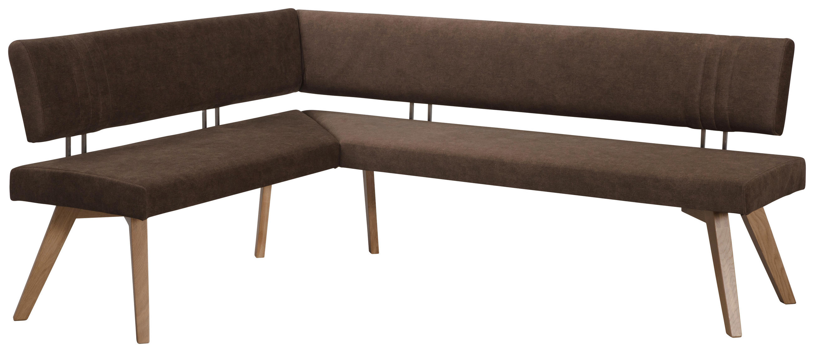 ECKBANK 200/220 cm  in Dunkelbraun, Wildeiche  - Wildeiche/Eichefarben, Design, Holz/Textil (200/220cm) - Venda