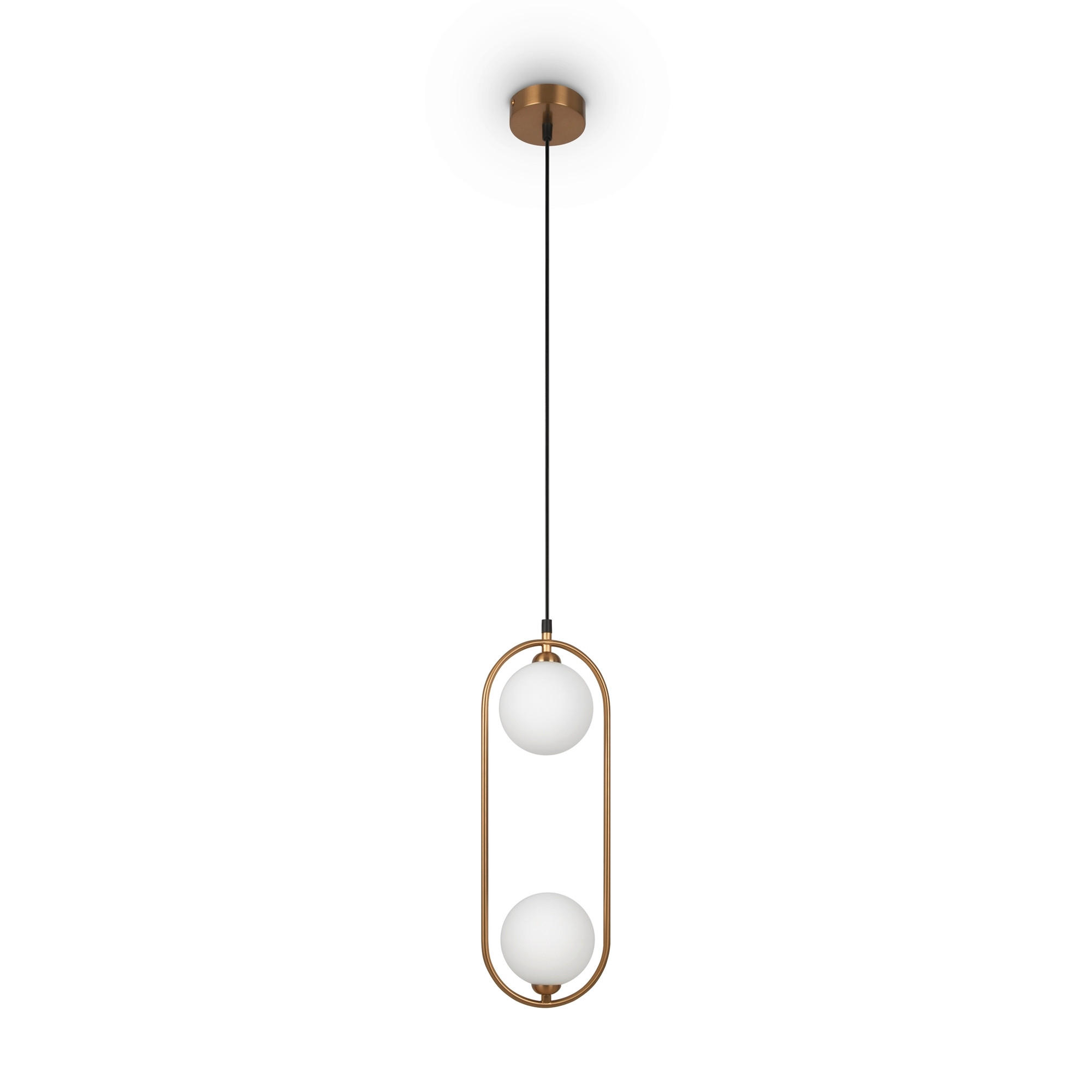 PENDELLEUCHTE 17/12/48 cm  - Messingfarben/Weiß, Trend, Glas/Metall (17/12/48cm) - MAYTONI