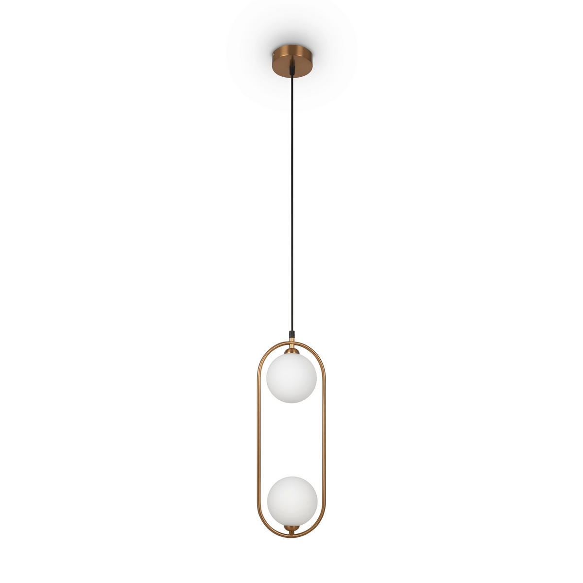 PENDELLEUCHTE 17/12/48 cm    - Weiss/Messingfarben, Trend, Glas/Metall (17/12/48cm) - MAYTONI