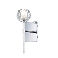 BADEZIMMER-WANDLEUCHTE - Chromfarben, Design, Glas/Metall (34,6/16,6/12,2cm) - Elstead Lighting