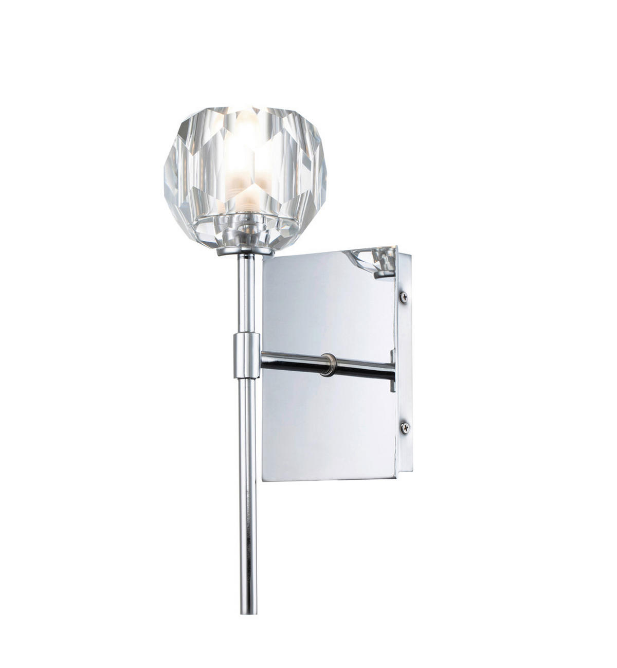 BADEZIMMER-WANDLEUCHTE - Chromfarben, Design, Glas/Metall (34,6/16,6/12,2cm) - Elstead Lighting