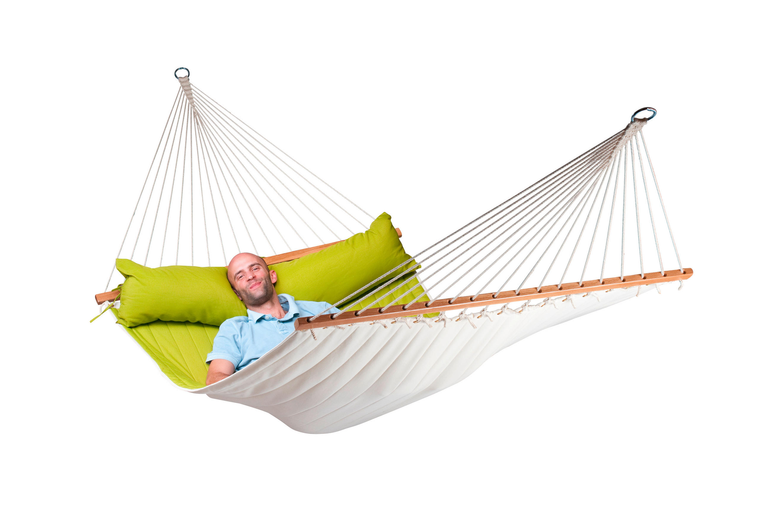 HÄNGEMATTE kingsize bar outd.  - Hellgrün, KONVENTIONELL, Holz/Textil (140/400cm) - La Siesta