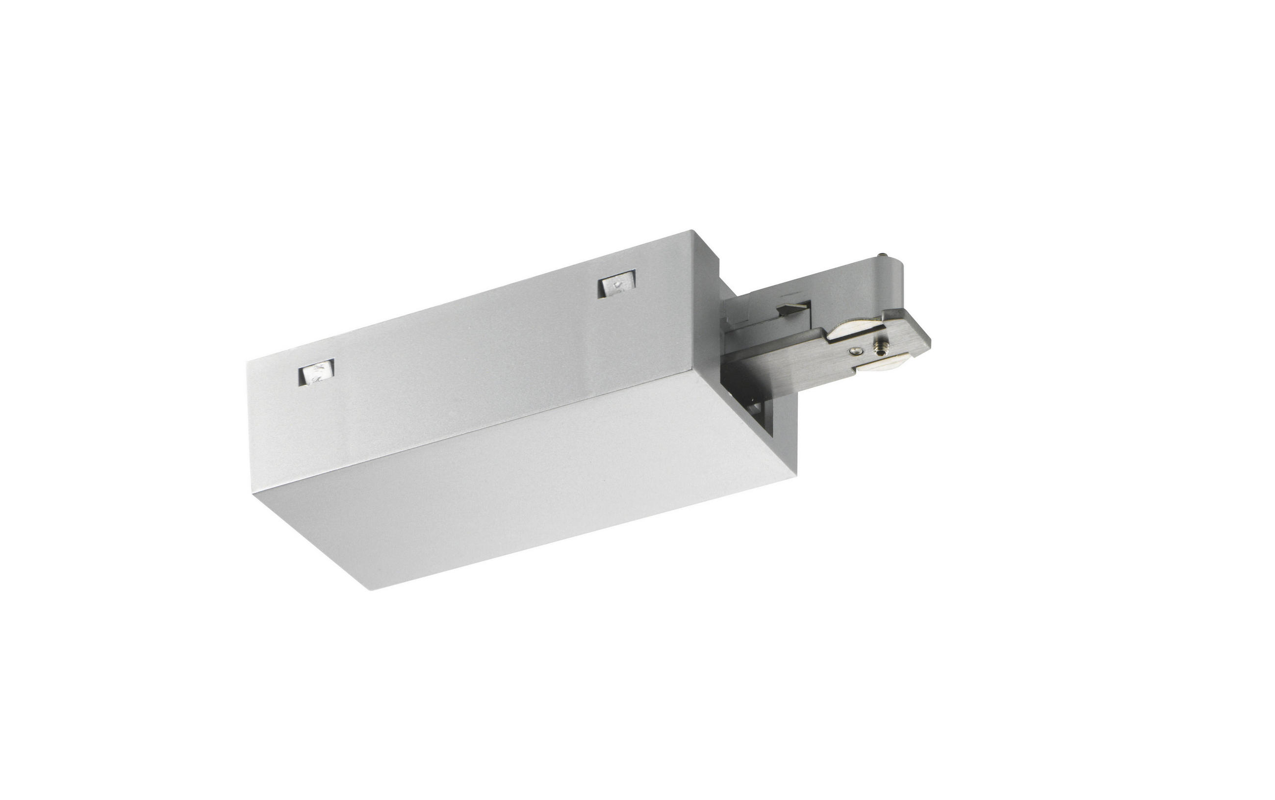 SCHIENENSYSTEM-EINSPEISER   - Nickelfarben, Basics, Metall (4,5/9,6cm) - Fischer & Honsel