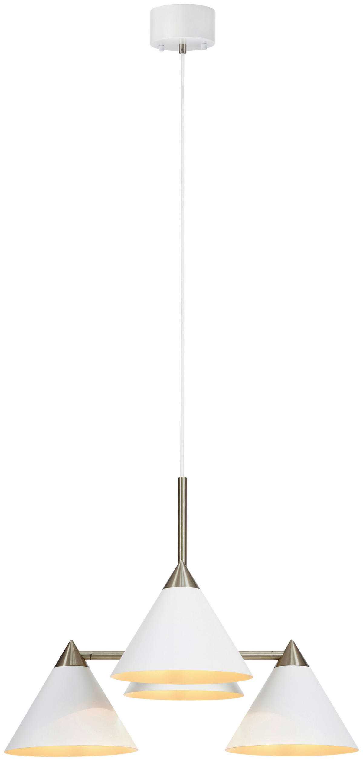 HÄNGELEUCHTE Klint 57/46/57 cm   - Weiß, Basics, Metall (57/46/57cm) - Markslöjd
