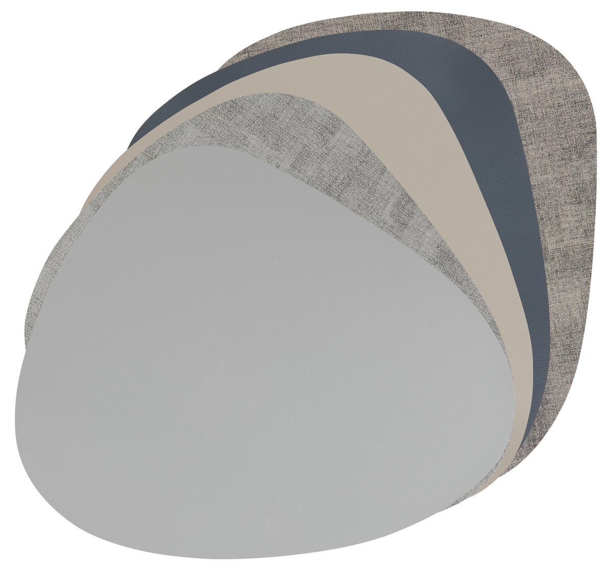 TISCHSET Textil Schwarz, Hellgrau 37/44 cm  - Hellgrau/Schwarz, KONVENTIONELL, Textil (37/44cm) - Esposa