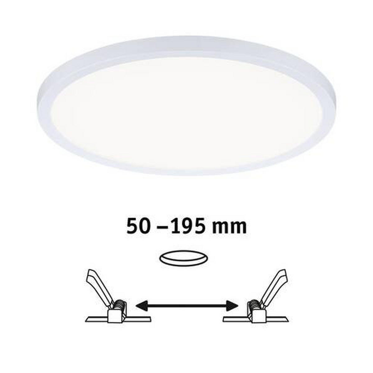 LED-PANEEL 23,0 cm  - Weiß, Design, Kunststoff (23,0cm) - Paulmann
