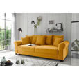 SCHLAFSOFA in Cord Gelb  - Gelb/Schwarz, KONVENTIONELL, Kunststoff/Textil (247/95/125cm) - Hom`in