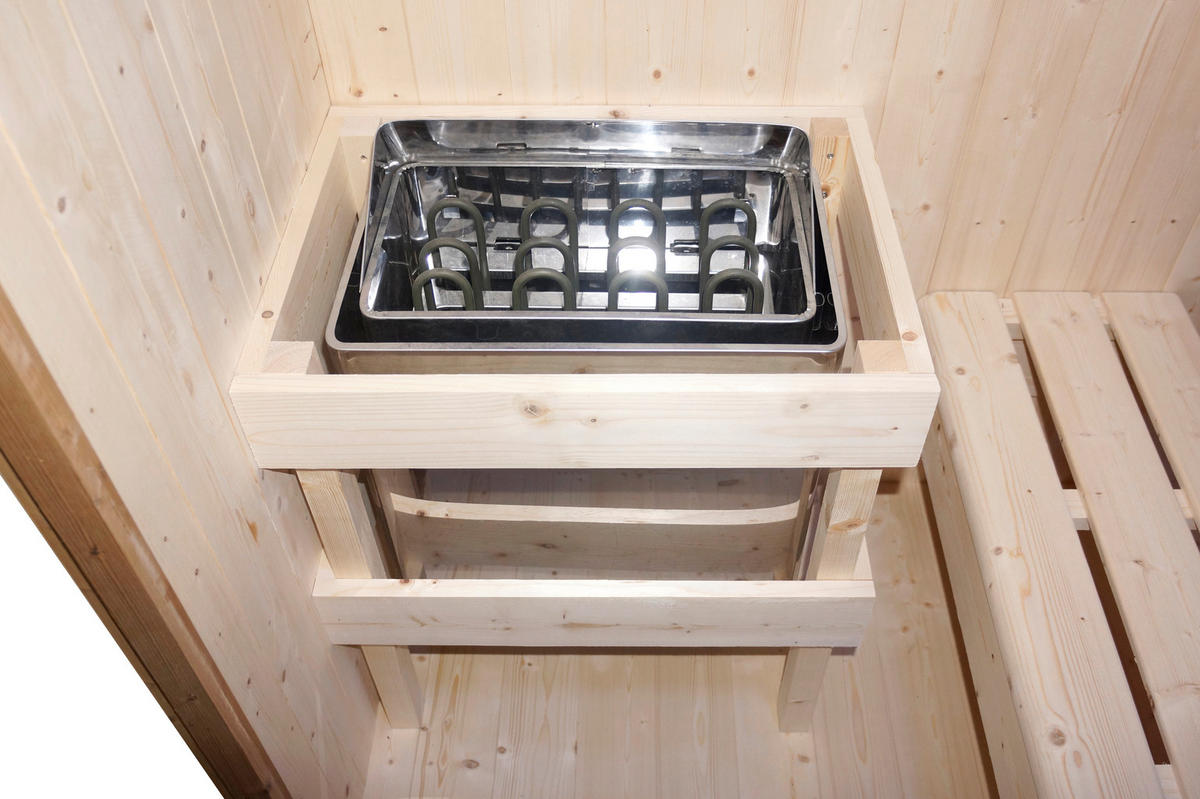 INFRAROTKABINE für 5-6 Personen Lahti  - KONVENTIONELL, Holz (198/181,5/202,2cm) - Sanotechnik