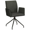 ARMLEHNSTUHL  in Stahl Webstoff, Mikrofaser  - Anthrazit/Schwarz, Design, Textil/Metall (60/91/60cm) - Moderano