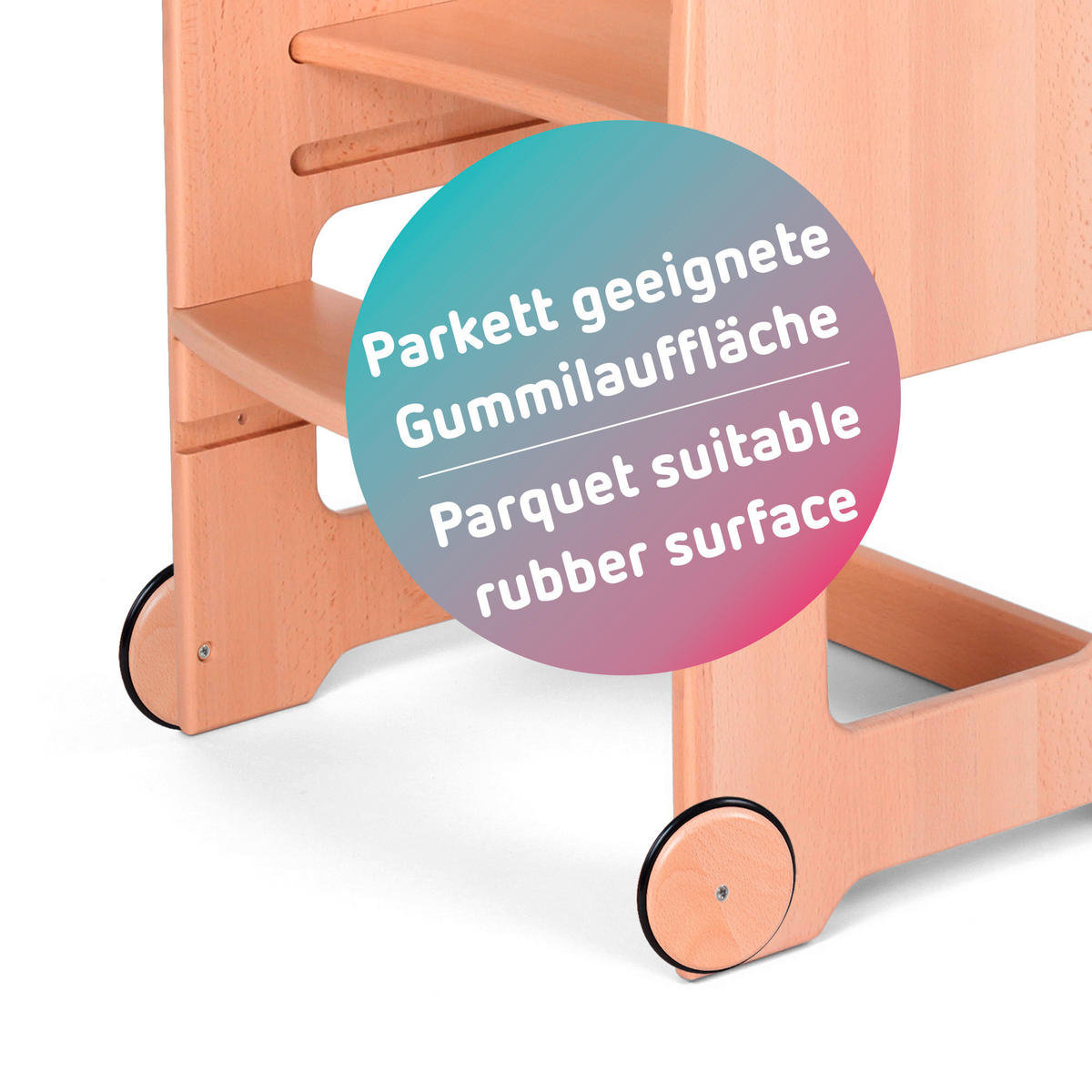 LERNTURM-ROLLEN  - Naturfarben, Basics, Holz (9,2/9,2/1,80cm) - Tobi