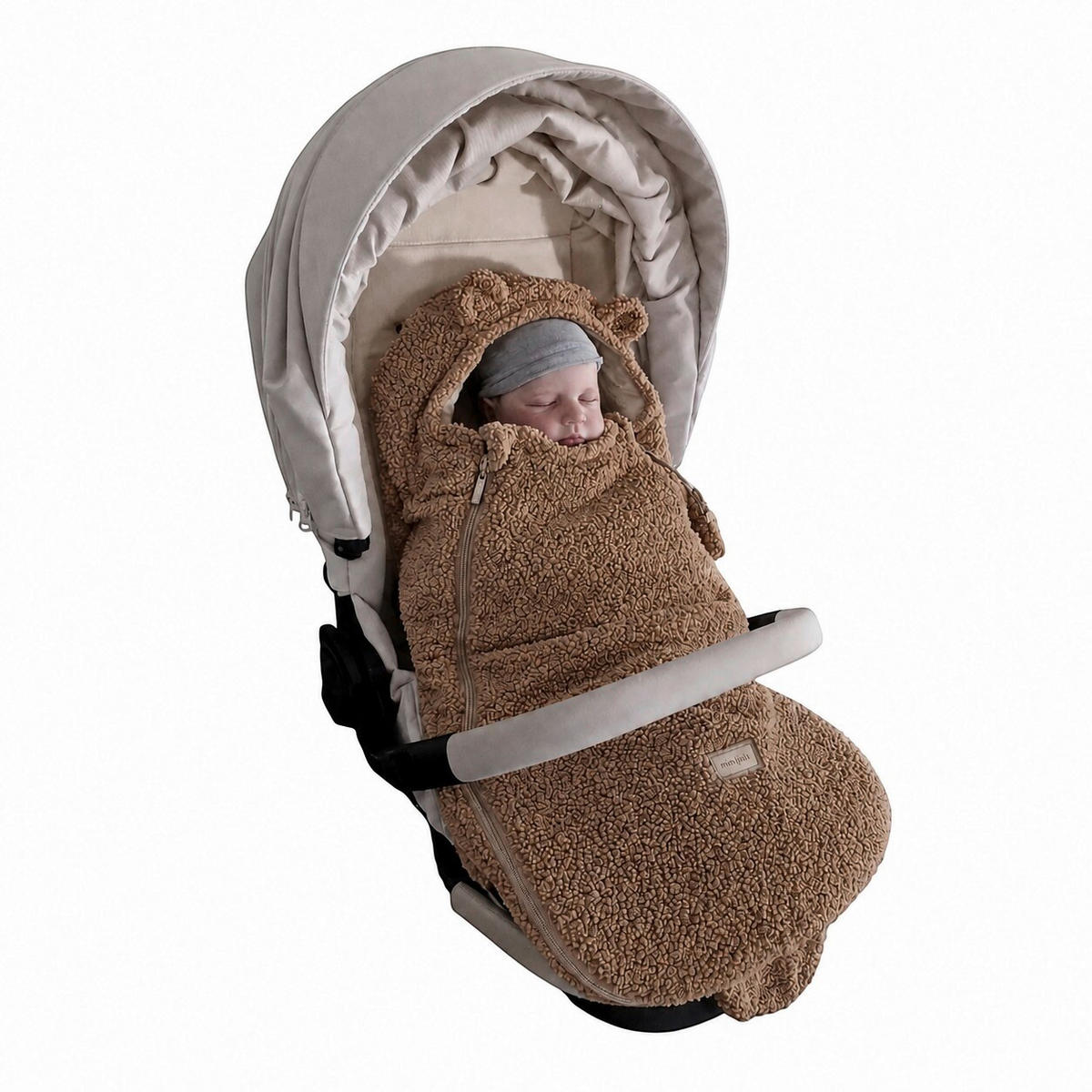 EINSCHLAGDECKE      - Creme/Cappuccino, Trend, Textil (75/40/6cm) - Jimmylee
