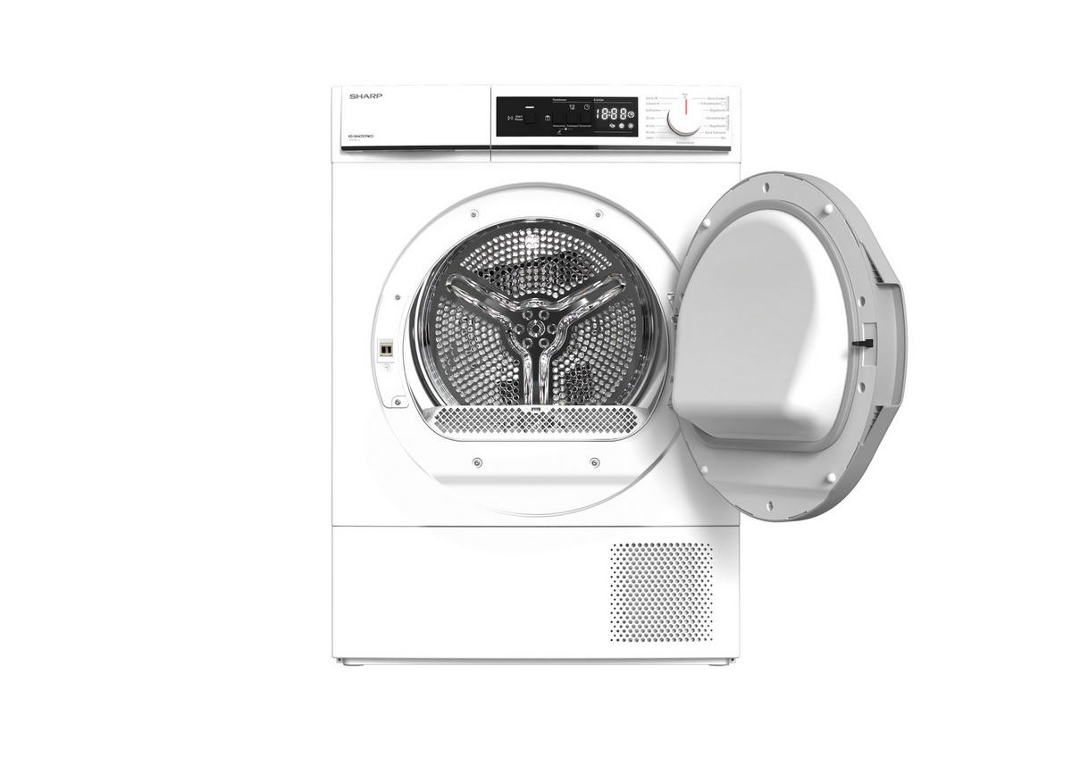 WÄRMEPUMPENTROCKNER KD-NHA7S7PW21-DE  - Weiß, Basics, Kunststoff/Metall (59.6/84.5/52.5cm) - Sharp