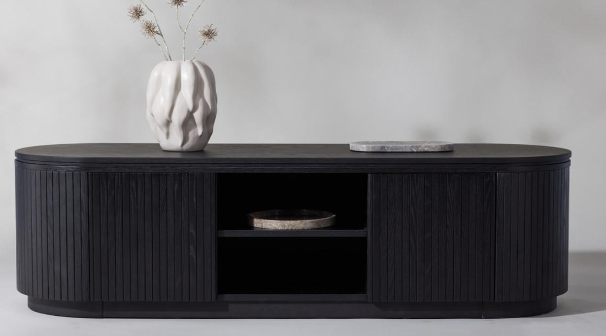 TV-BÄNK 160/45/48 cm - svart, Design, trämaterial (160/45/48cm) - Niels Andersson