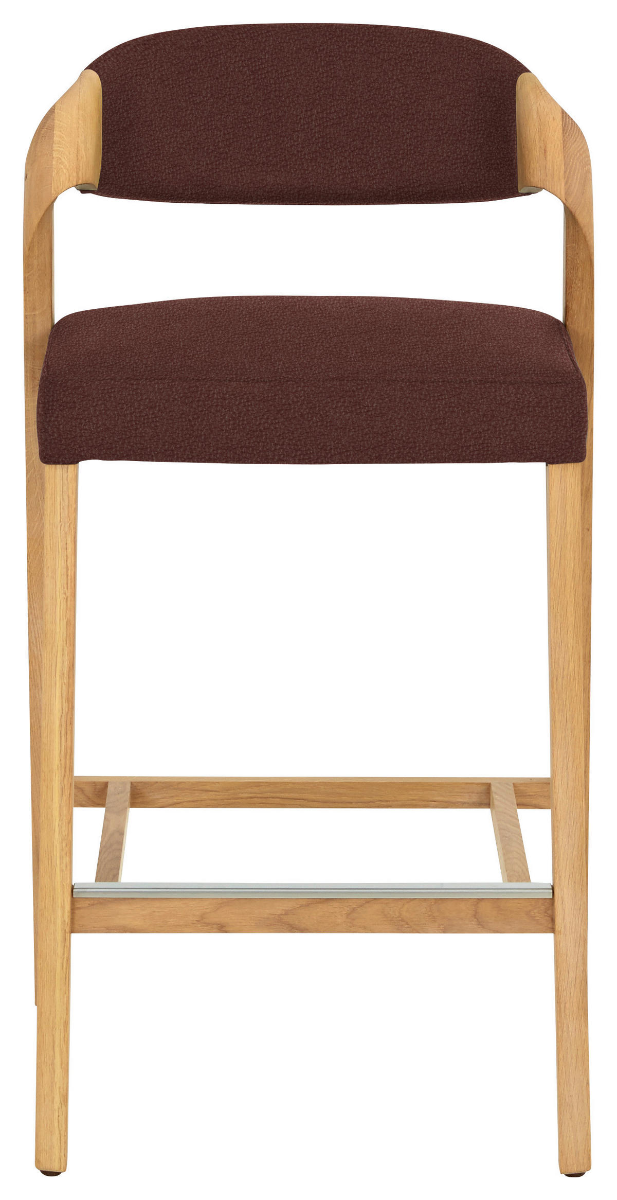 TRESENSTUHL in Eichefarben, Rotbraun  - Rotbraun/Eichefarben, Natur, Leder/Holz (51/93/49cm) - Voglauer