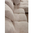 ECKSOFA  in Plüsch Beige  288/190 cm  - Dunkelbraun/Beige, KONVENTIONELL, Holz/Textil (288/190cm) - Carryhome