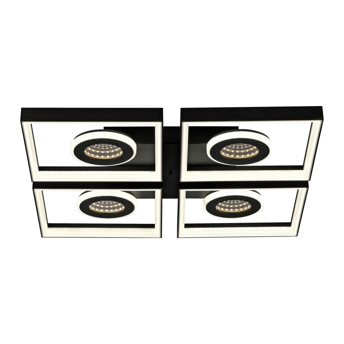 LED-DECKENLEUCHTE 53/53/6,2 cm   - Schwarz, Design, Kunststoff/Metall (53/53/6,2cm)