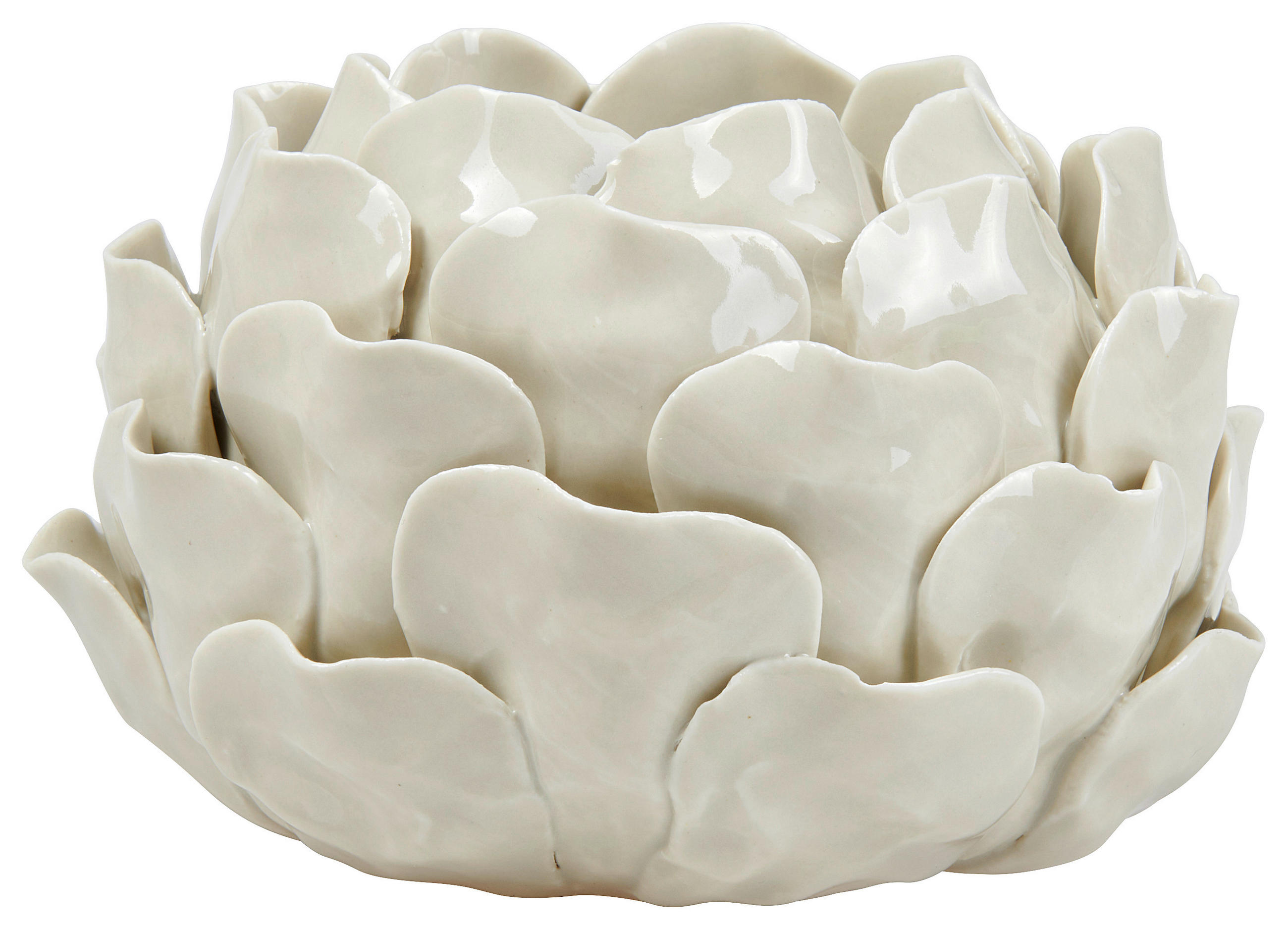 GYERTYATARTÓ - szürke, Basics, kerámia (15/9cm) - Ambia Home