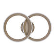 LED-DECKENLEUCHTE Velora 53,5/33/9,3 cm  - Sandfarben, Design, Kunststoff/Metall (53,5/33/9,3cm) - Dieter Knoll