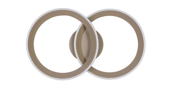 LED-DECKENLEUCHTE Velora 53,5/33/9,3 cm  - Sandfarben, Design, Kunststoff/Metall (53,5/33/9,3cm) - Dieter Knoll