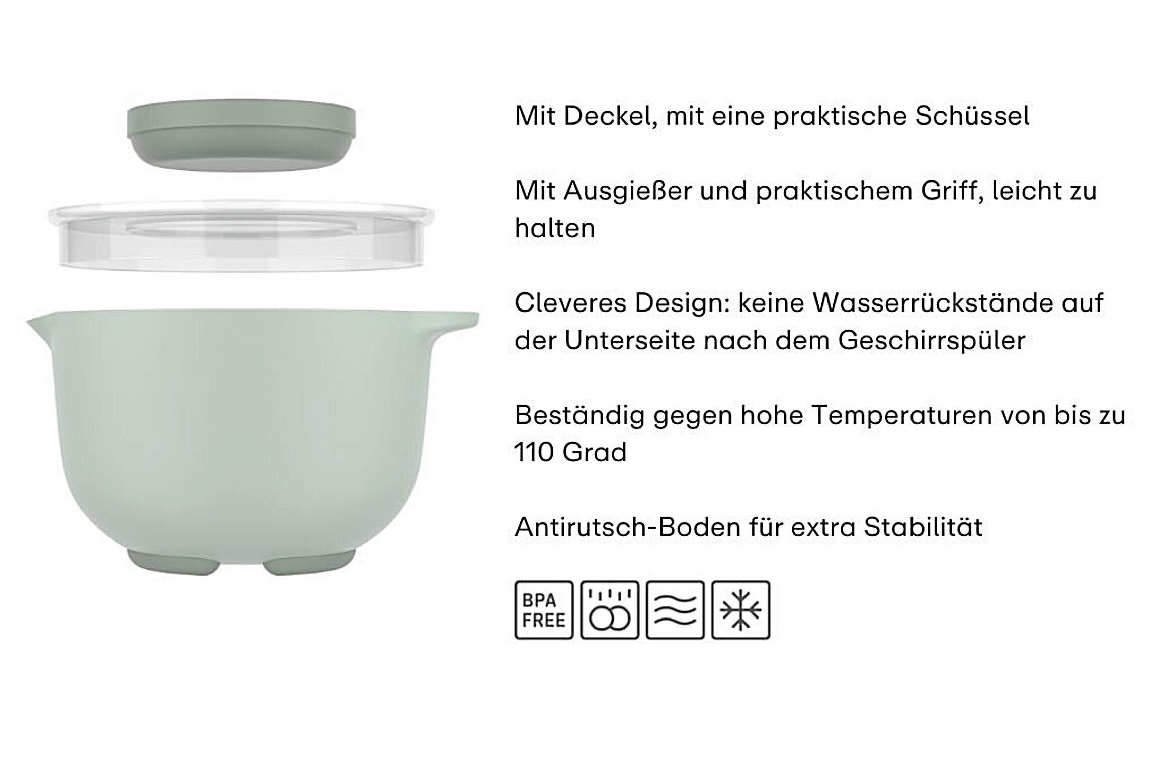 RÜHRSCHÜSSELSET - Dunkelblau, KONVENTIONELL, Kunststoff (26.4/22.3/16.7cm) - Mepal