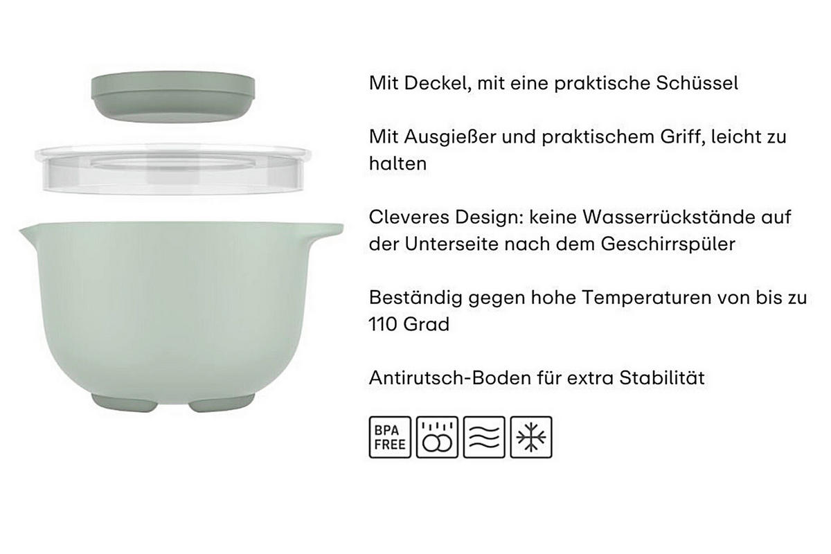 RÜHRSCHÜSSELSET - Dunkelblau, KONVENTIONELL, Kunststoff (26.4/22.3/16.7cm) - Mepal