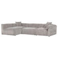 ECKSOFA Braun Flachgewebe  - Schwarz/Braun, MODERN, Kunststoff/Textil (239/317cm) - Carryhome