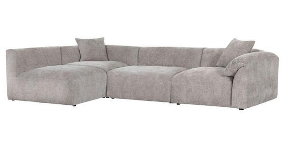 ECKSOFA Braun Flachgewebe  - Schwarz/Braun, MODERN, Kunststoff/Textil (239/317cm) - Carryhome