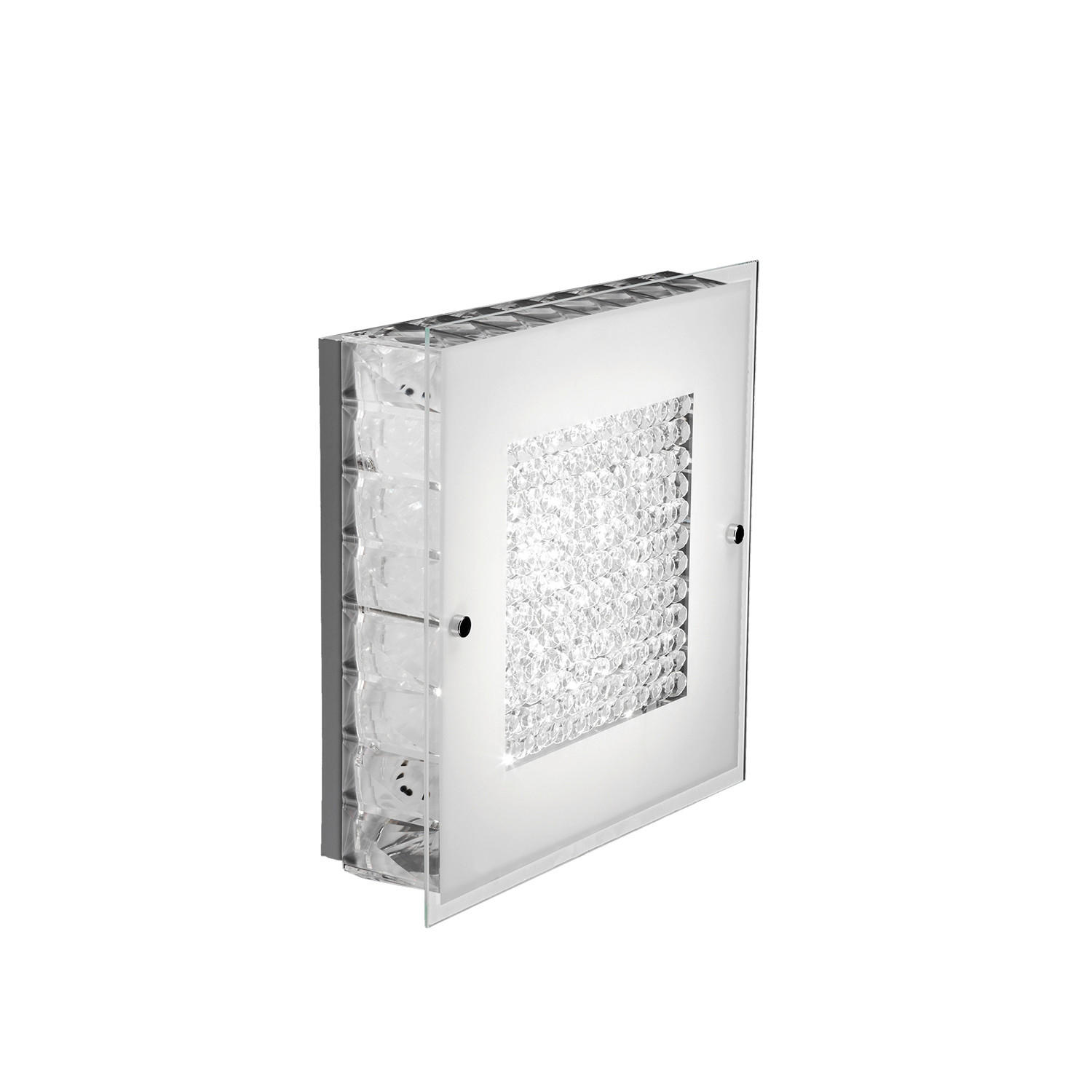 LED-DECKENLEUCHTE Orion 30/30/20 cm  - Klar/Chromfarben, Basics, Glas/Metall (30/30/20cm)