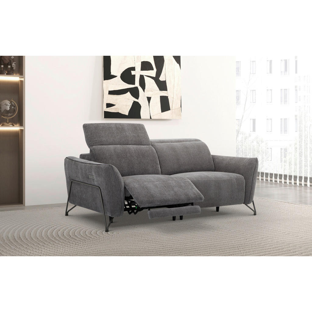 Thumbnail - Livetastic 3-Sitzer-Sofa, Dunkelgrau, Textil, 198x83x107 cm, USB-Anschluss, Relaxfunktion, USB-C-Anschluss, Wohnzimmer, ...