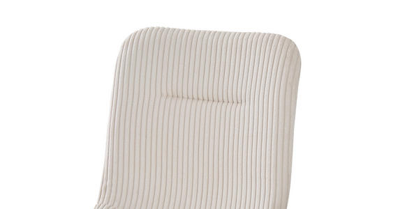 STUHL  Stoffauswahl Cord  - Beige/Schwarz, Design, Textil/Metall (43/83/56cm) - Xora