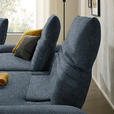 ECKSOFA  in Bouclé Blau  280/170-195 cm  - Blau/Schwarz, Design, Textil/Metall (280/170-195cm) - Dieter Knoll