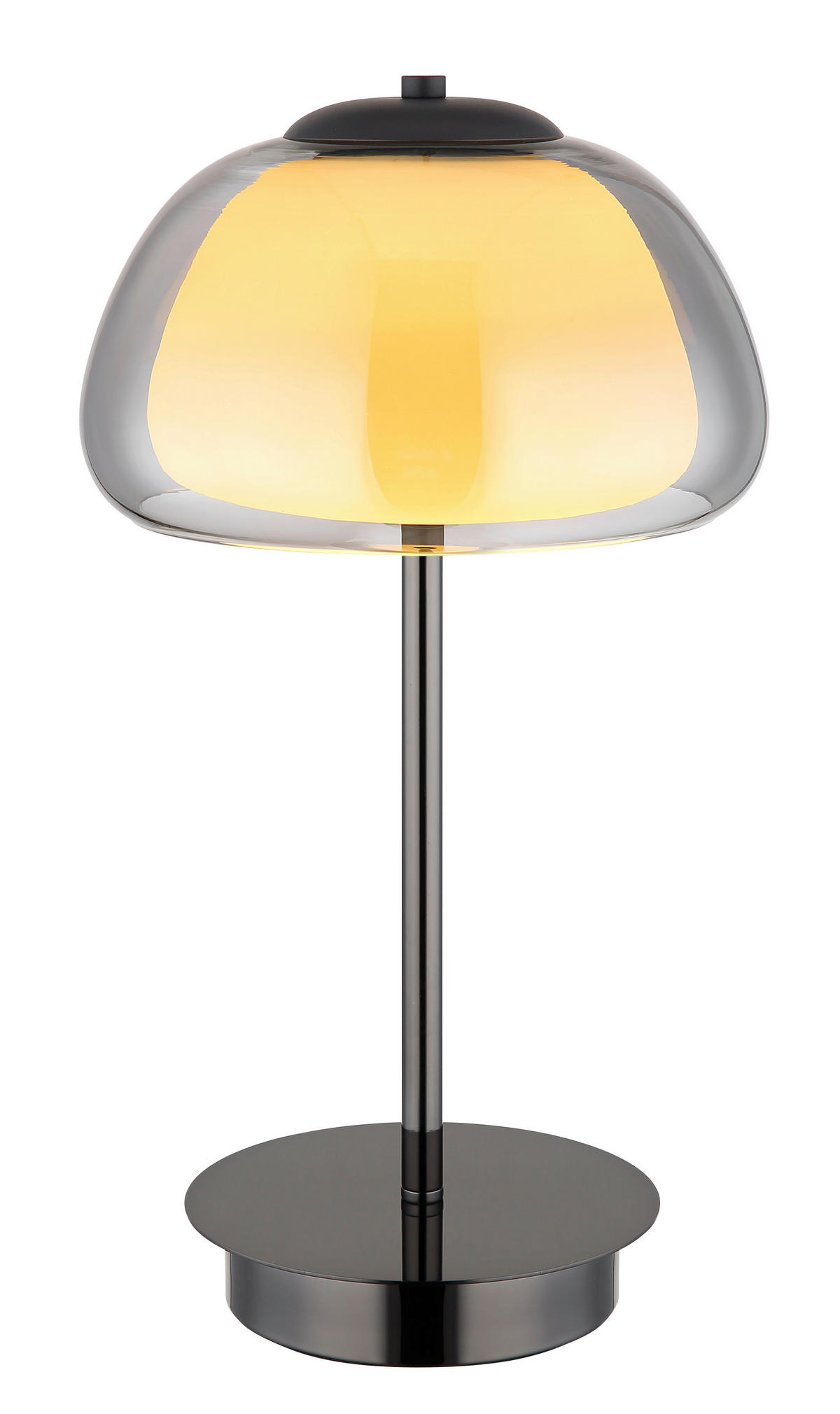 STOLNÍ LED LAMPA, dálkový ovladač, 25/46 cm  - šedá/bílá, Design, sklo (25/46cm) - Globo