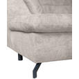 WOHNLANDSCHAFT in Struktur Creme  - Creme/Schwarz, KONVENTIONELL, Textil/Metall (253/357/188cm) - Carryhome
