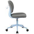 DREHSTUHL Webstoff Blau, Grau  - Blau/Grau, KONVENTIONELL, Kunststoff/Textil (57/82-91/57cm) - Venda