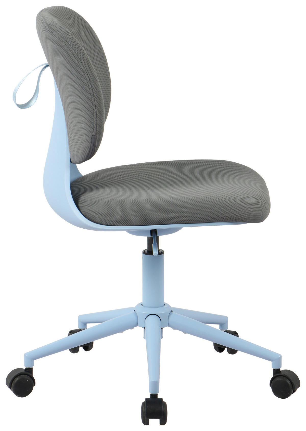 DREHSTUHL Webstoff Blau, Grau  - Blau/Grau, KONVENTIONELL, Kunststoff/Textil (57/82-91/57cm) - Venda