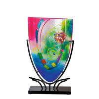 DEKOVASE  - Multicolor, LIFESTYLE, Glas/Metall (30/49/10,5cm)