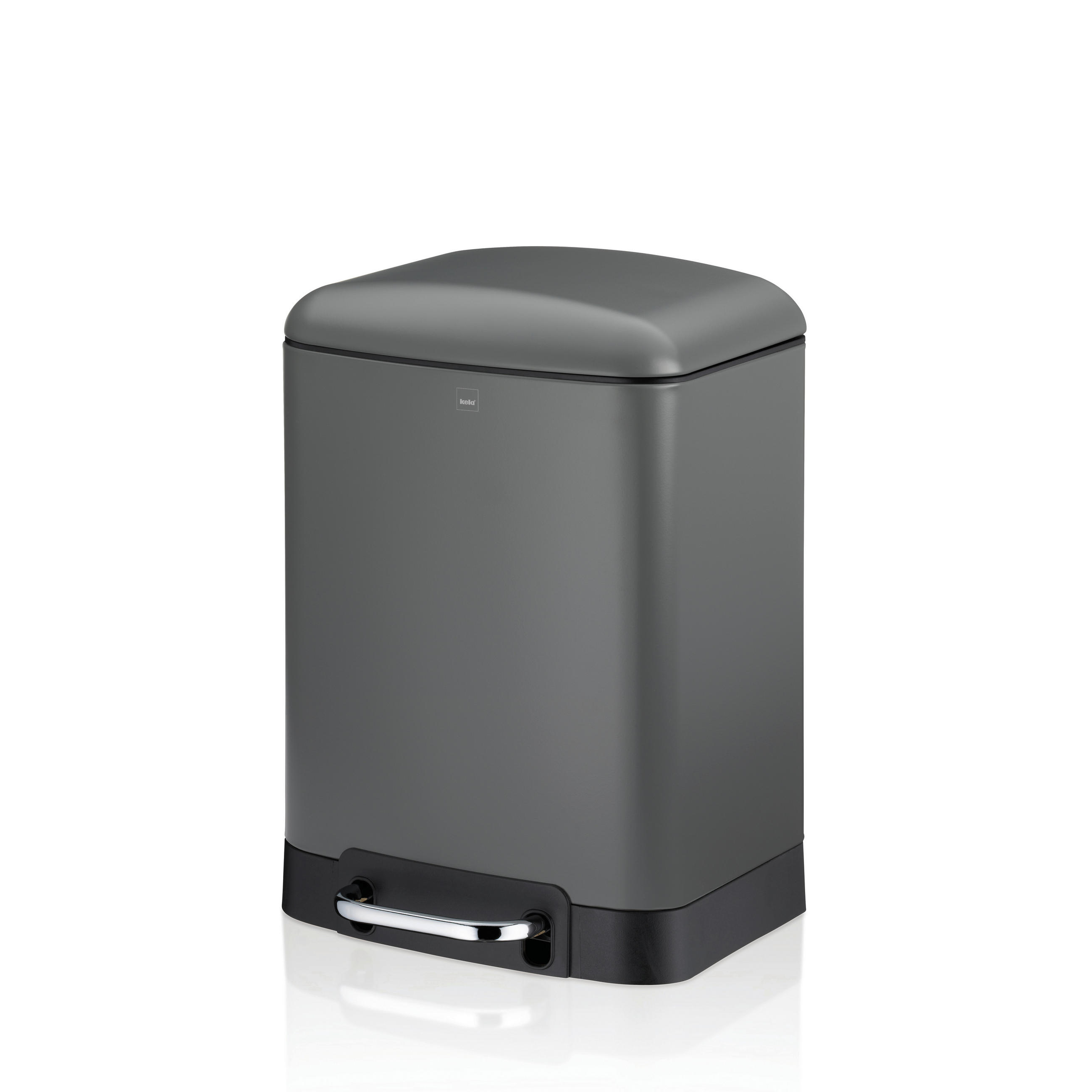 KOSMETIKEIMER 6 l  Metall  - Schwarz/Grau, Basics, Kunststoff/Metall (22,5/20,5/32,5cm) - Kela