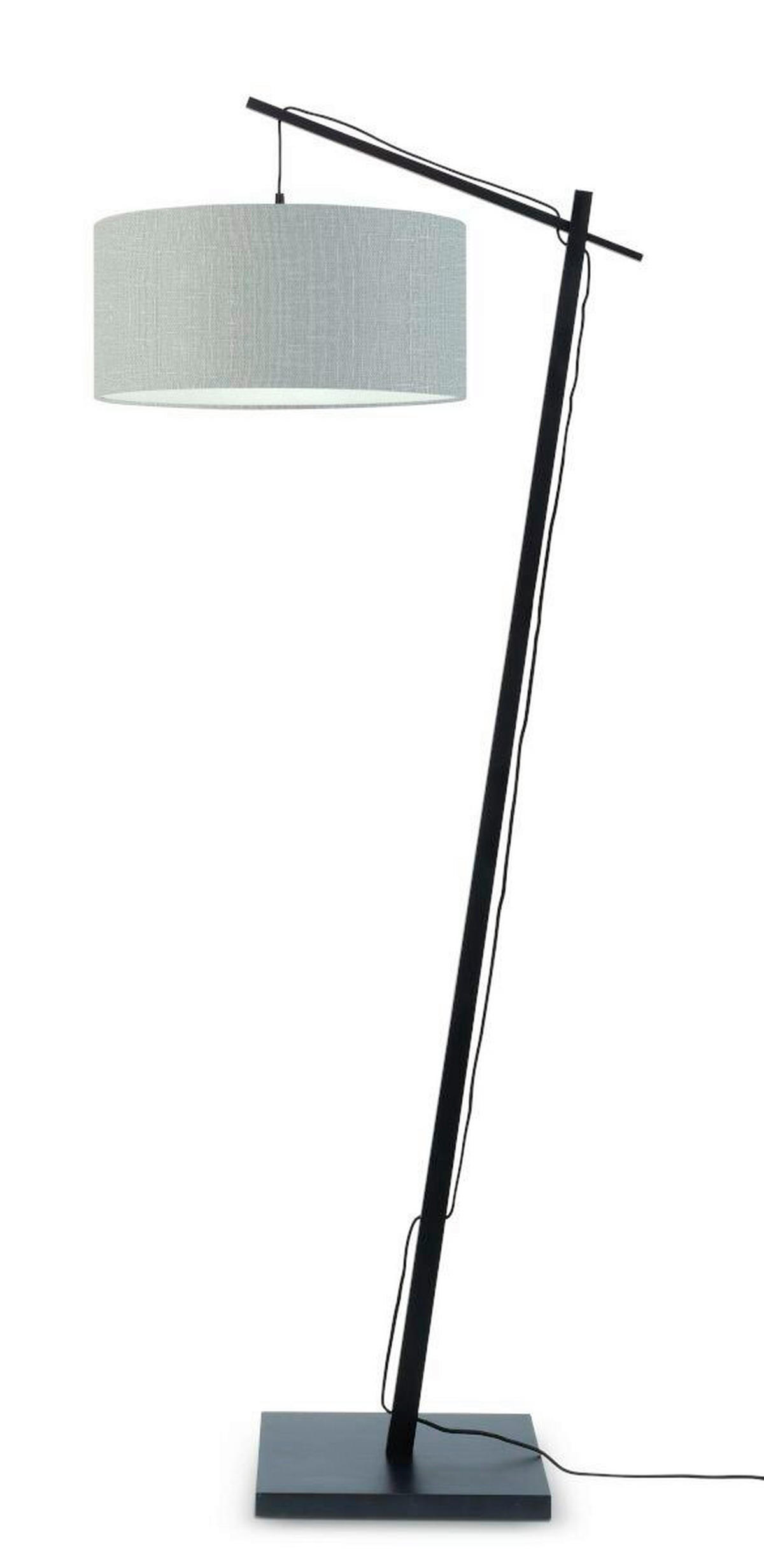 STOJACIA LAMPA, 47/176/23 cm  - čierna/svetlosivá, Design, textil/prírodné materiály (47/176/23cm) - Good & Mojo