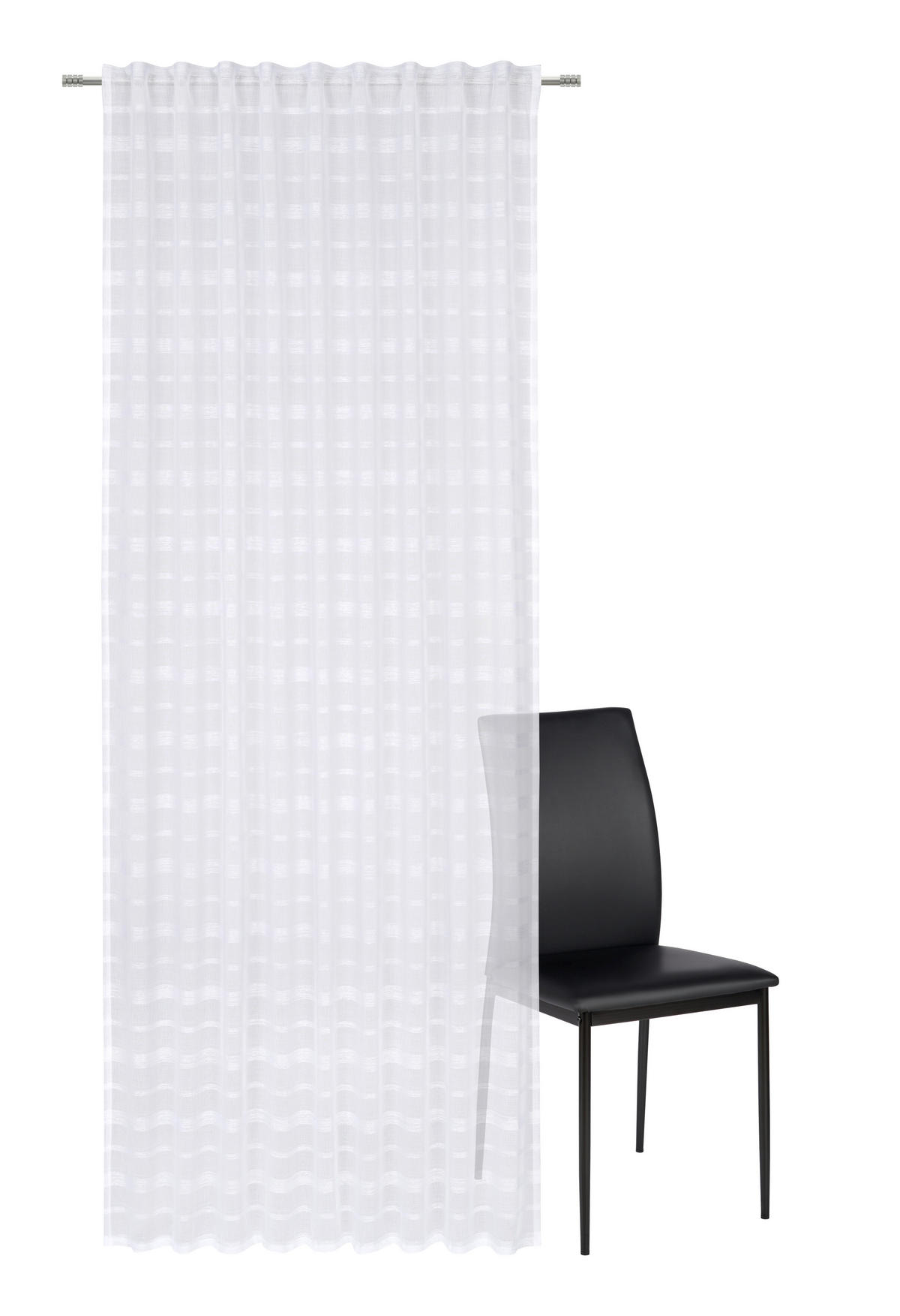 FERTIGVORHANG  halbtransparent  135/245 cm  2 Stück  - Weiß, Basics, Textil (135/245cm) - Esposa
