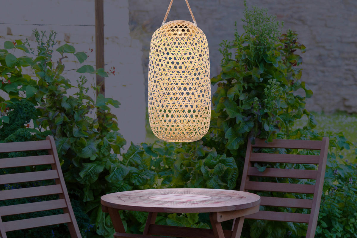 SOLARLEUCHTE  - Naturfarben, Design, Holz/Kunststoff (23/57cm) - Globo