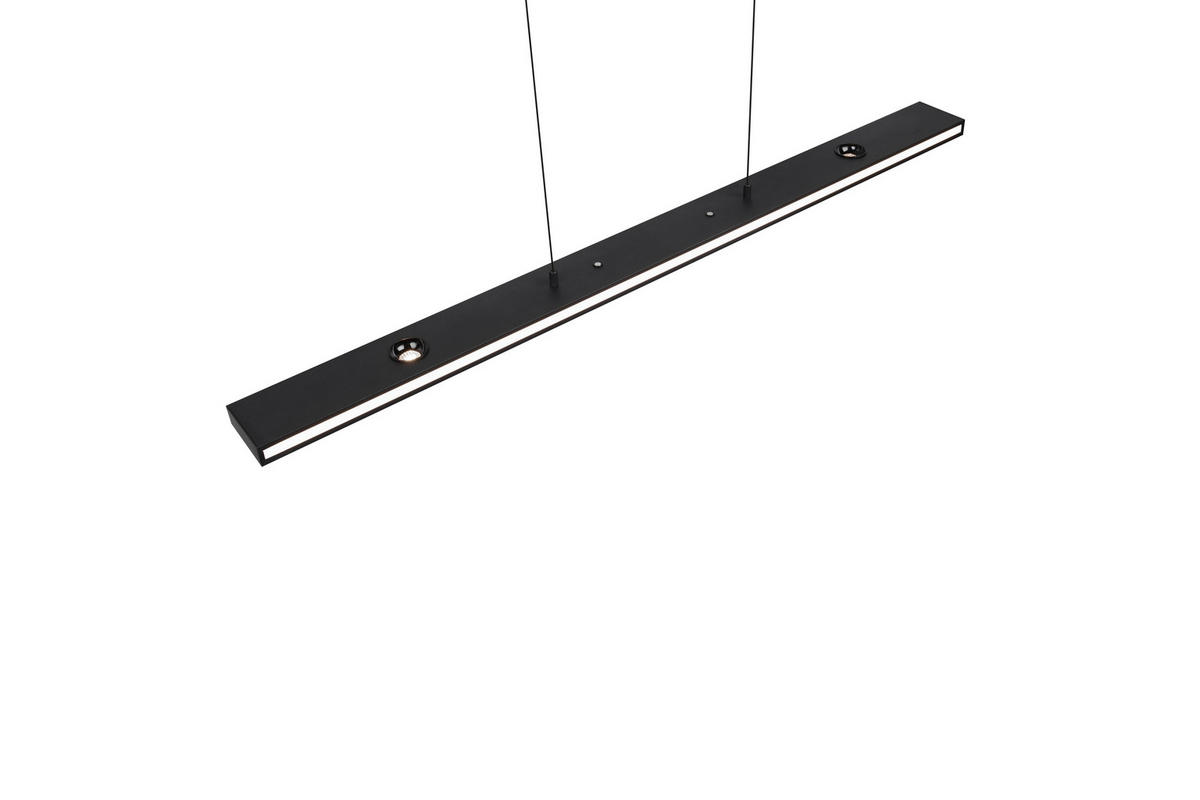 LED-PENDELLEUCHTE 109/9/200 cm    - Weiss/Schwarz, Design, Kunststoff/Metall (109/9/200cm) - Trio Leuchten