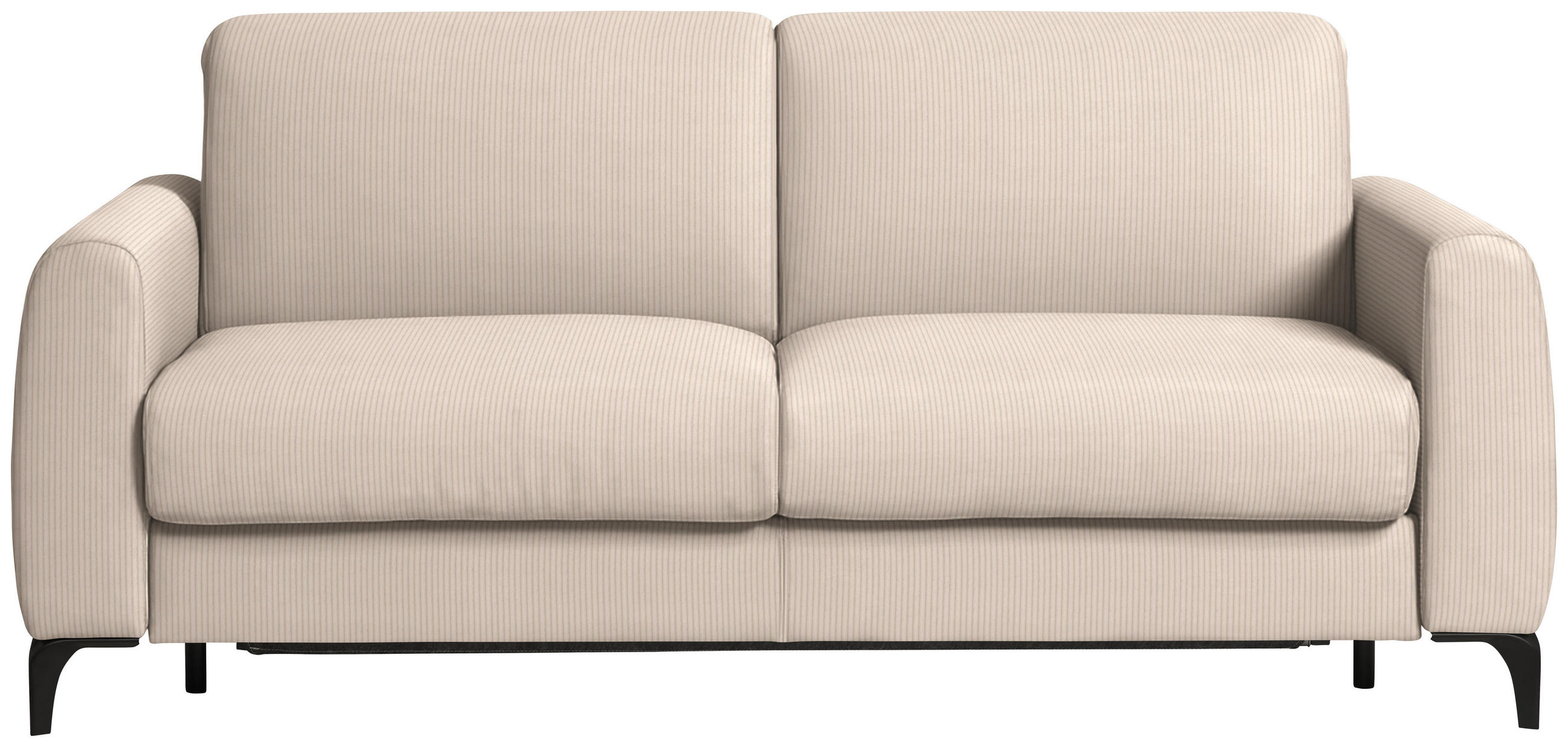 SCHLAFSOFA  in Cord Creme  - Creme/Schwarz, KONVENTIONELL, Holz/Textil (203/88/102cm) - Novel