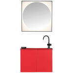 BADEZIMMER  in 70 cm  - Rot, Design, Glas/Holzwerkstoff (70cm) - Dieter Knoll