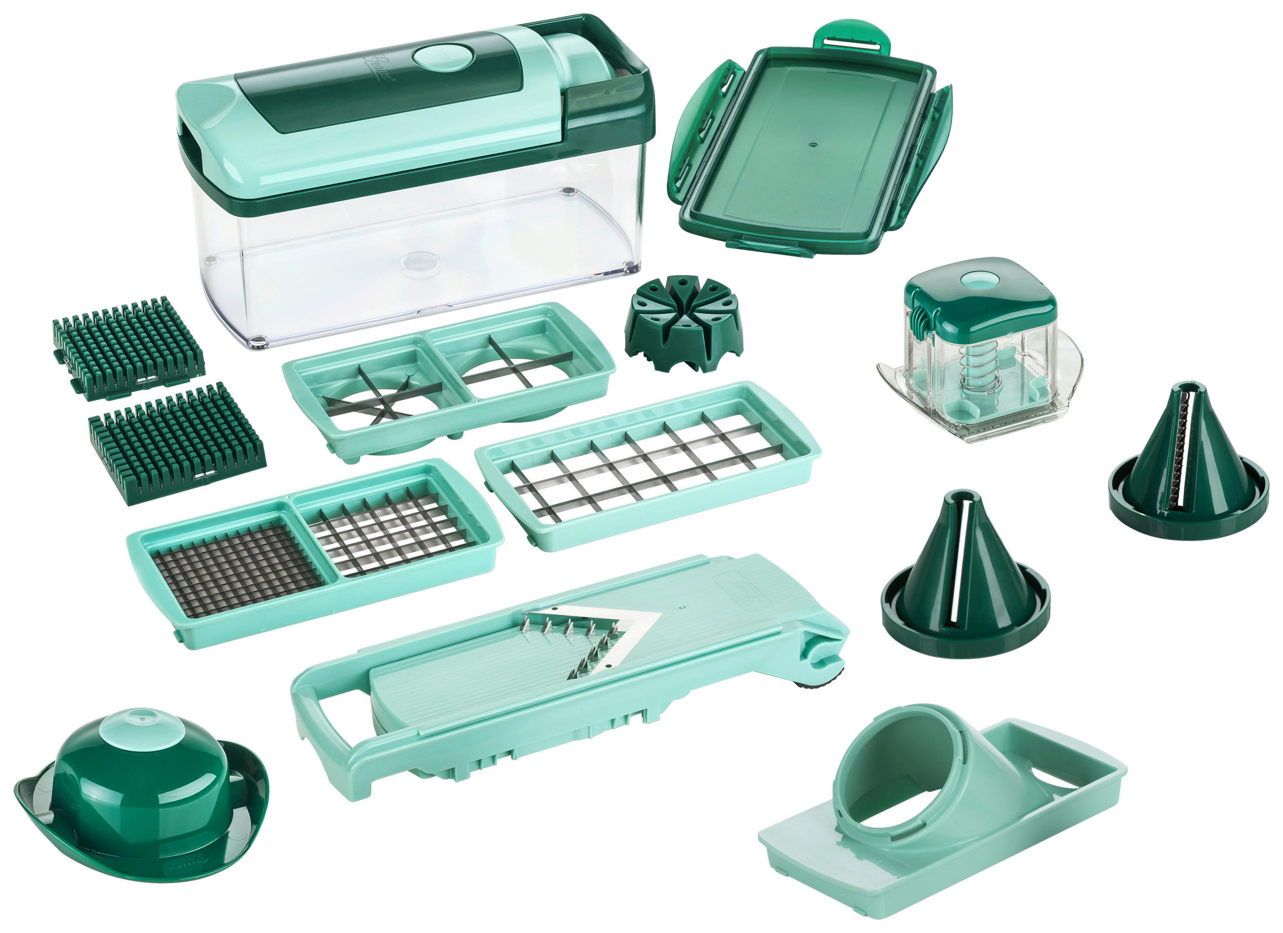 Obst/gemüseschneiderset-set Nicer Dicer Fusion 16 -Teilig.