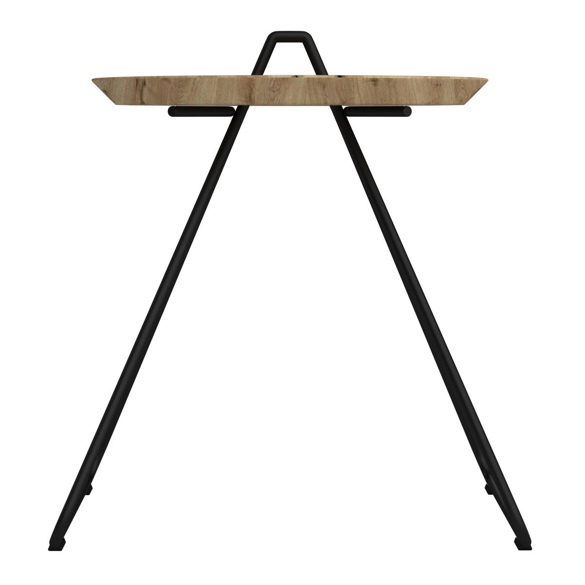 BEISTELLTISCH in Holz 55,6/51,2/45 cm  - Wildeiche/Anthrazit, Design, Holz/Metall (55,6/51,2/45cm) - Voglauer