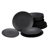 TAFELSERVICE Anthrazit Vesuvio 18-teilig  - Anthrazit, Basics, Keramik - Creatable