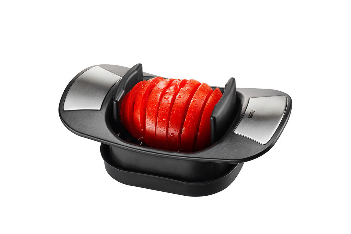 SCHEIBENSCHNEIDER Caprese  - Edelstahlfarben/Schwarz, Basics, Kunststoff/Metall (20,4/11,8/7,5cm) - Gefu