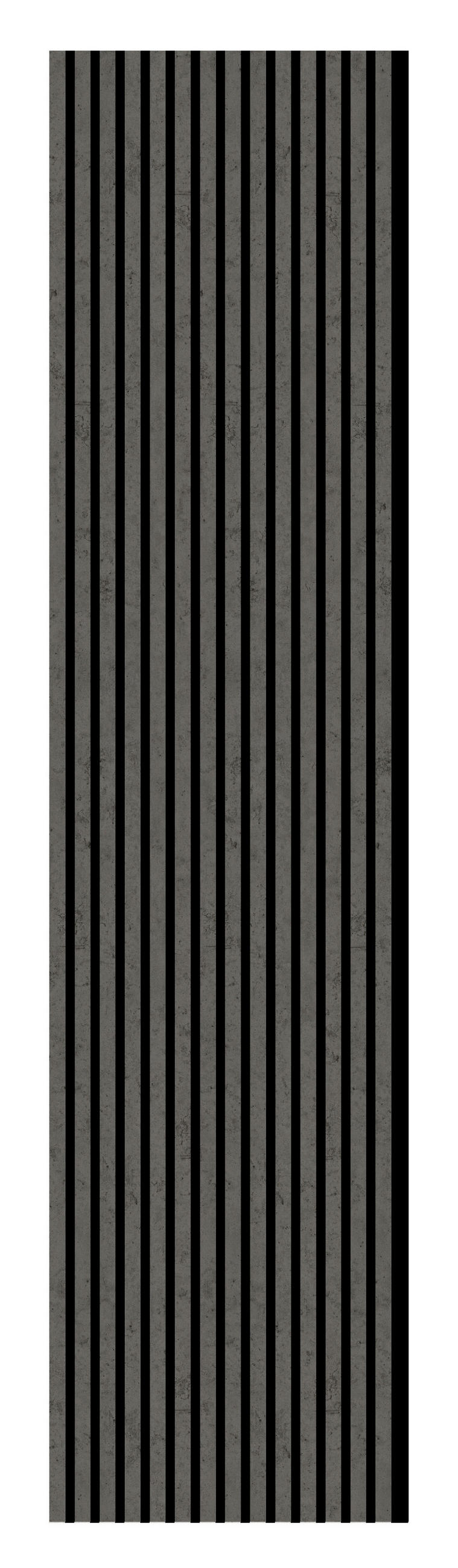 AKUSTIKPANEEL Beton Dunkel 3-seitig  foliert 57.25/1.9/267 cm  - Grau, KONVENTIONELL, Holzwerkstoff/Textil (57.25/1.9/267cm)