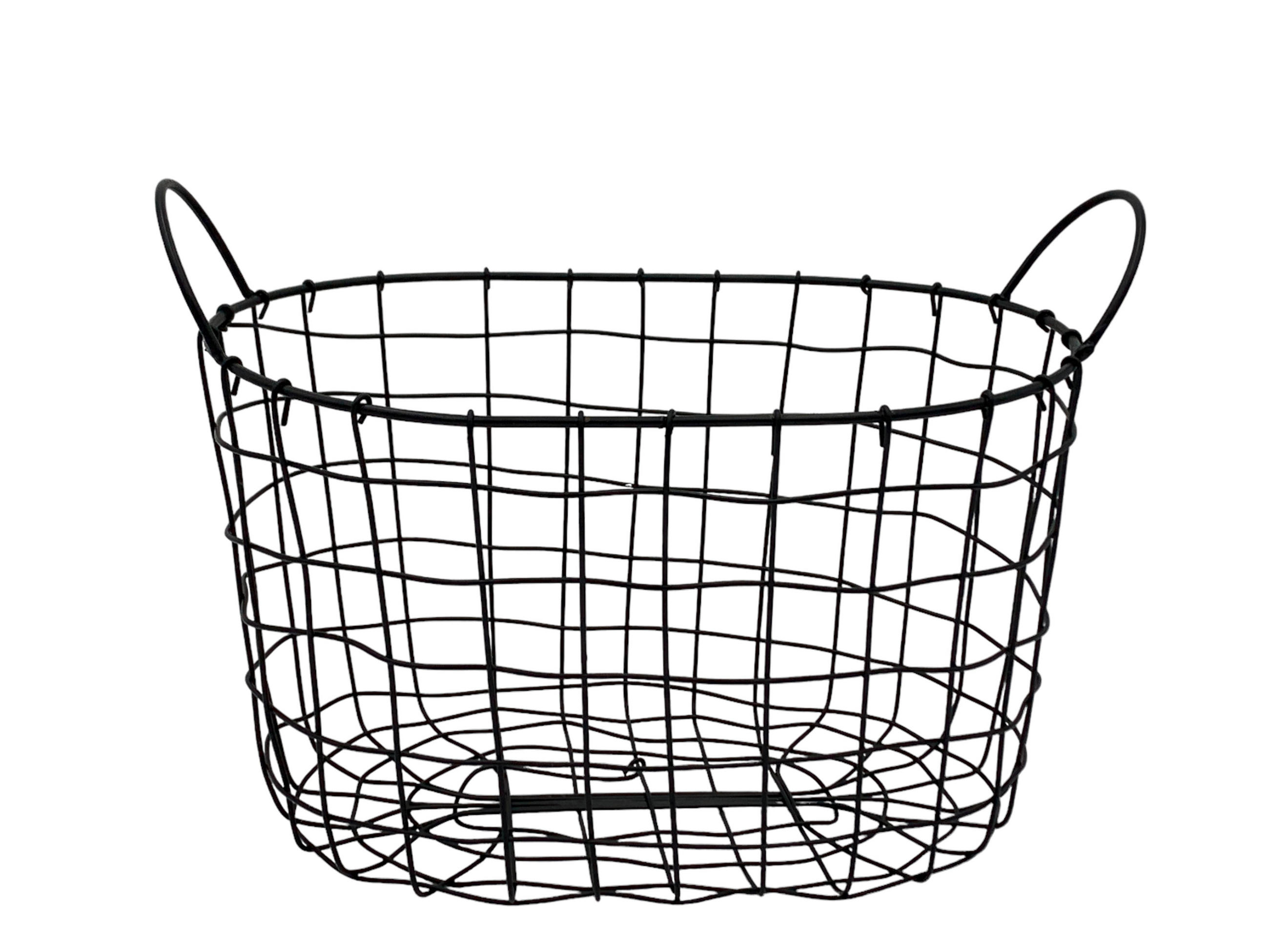 KORB - Schwarz, KONVENTIONELL, Metall (35/20/23cm)